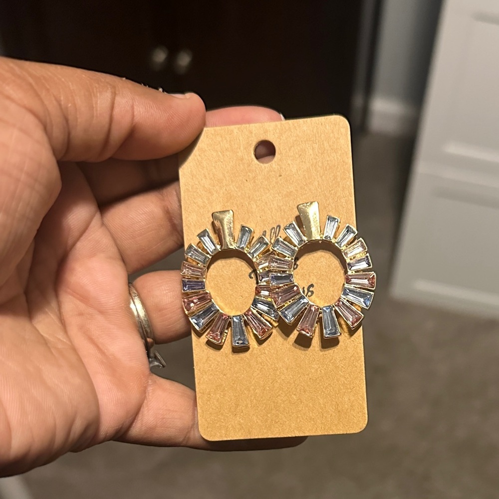 Sunburst Design Earrings